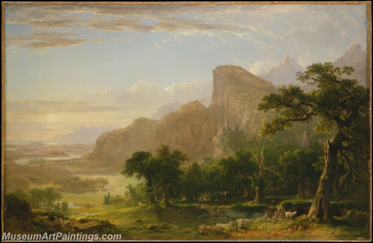 Asher Brown Durand Landscape Scene from Thanatopsis Painting