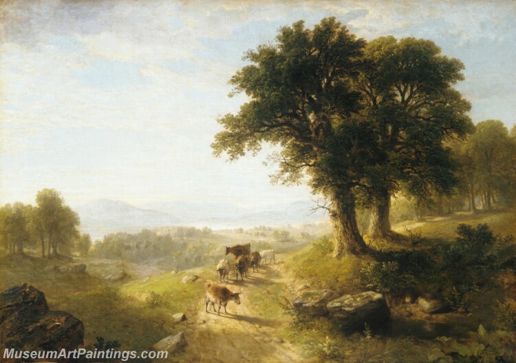 Asher Brown Durand River Scene Painting