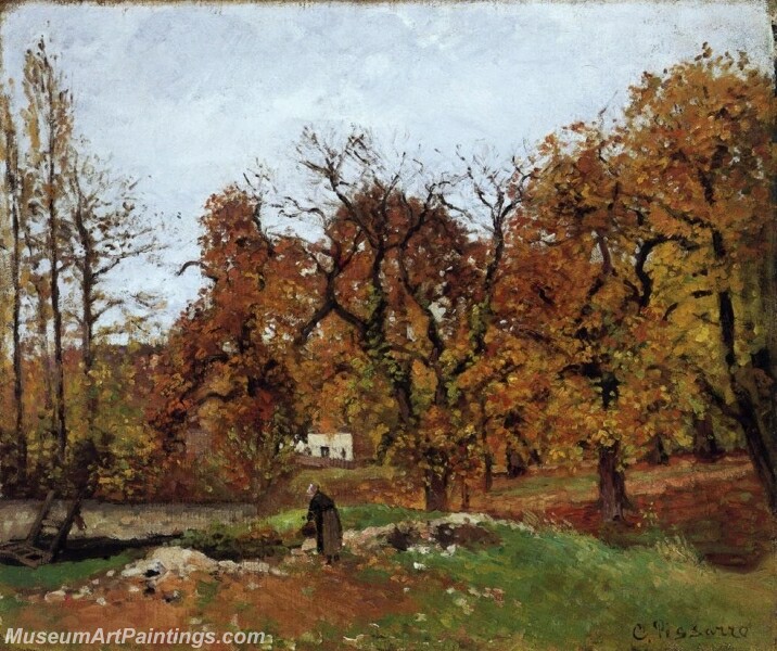 Autumn Landscape near Pontoise Painting