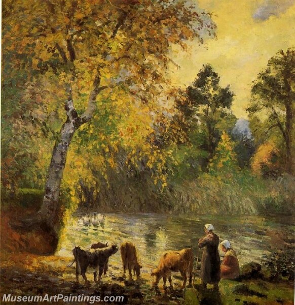 Autumn Montfoucault Pond Painting