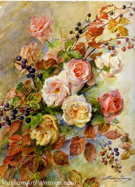 Autumn Roses Painting