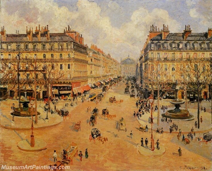 Avenue de l Opera Morning Sunshine Painting