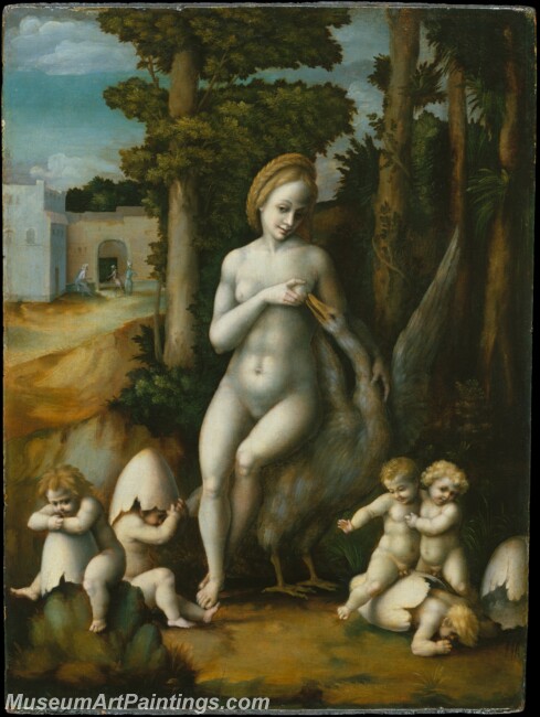 Bachiacca Leda and the Swan Painting