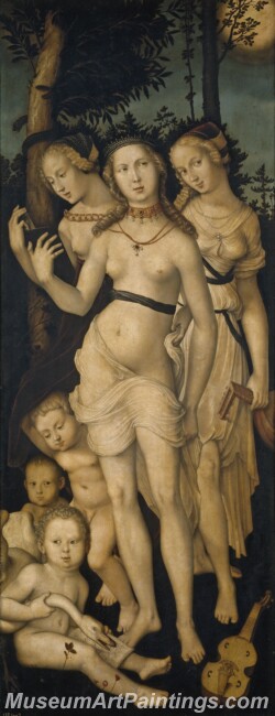 Baldung Grien Hans La Armonia o Las tres Gracias Painting