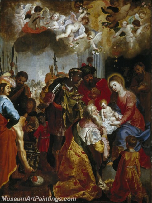 Balen Hendrik van Adoracion de los Reyes Magos Painting