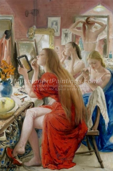 Ballerinas At the Make Up Table by Laura Knight