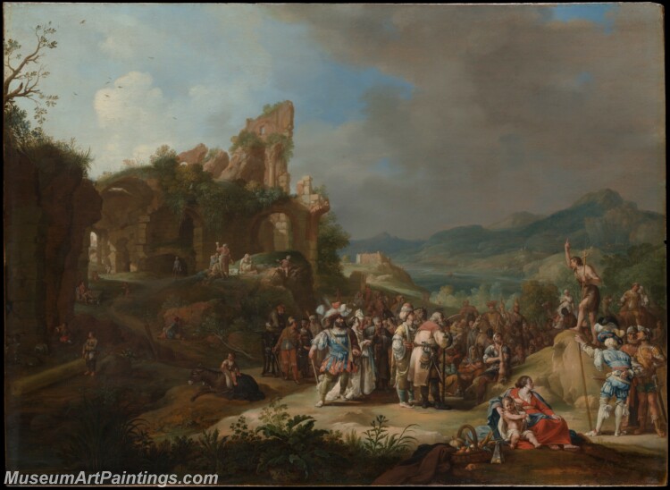 Bartholomeus Breenbergh The Preaching of John the Baptist Painting