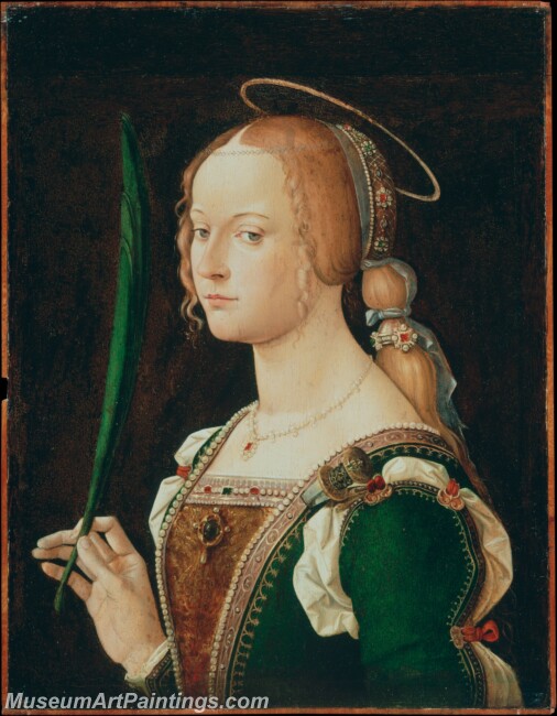 Bartolomeo Montagna Saint Justina of Padua Painting