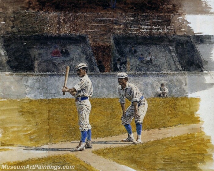 Baseball Players Practicing Painting