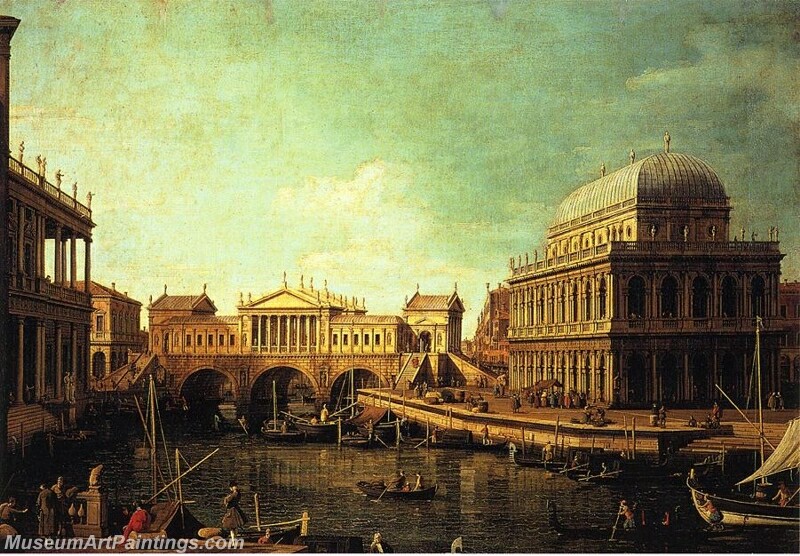 Basilica di Vecenza and the Ponte de Rialto Painting