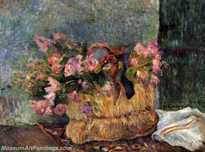 Basket of Flowers Painting