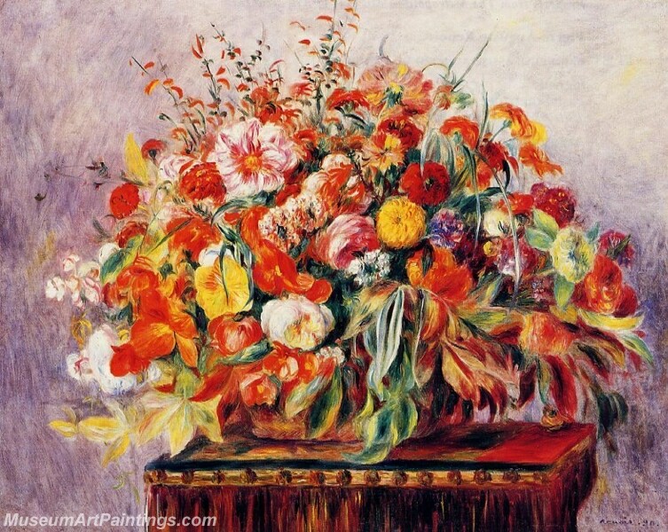 Basket of Flowers Painting