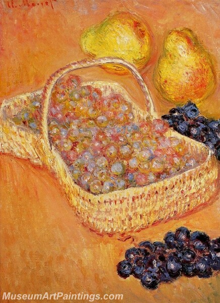 Basket of Grapes Quinces and Pears Painting