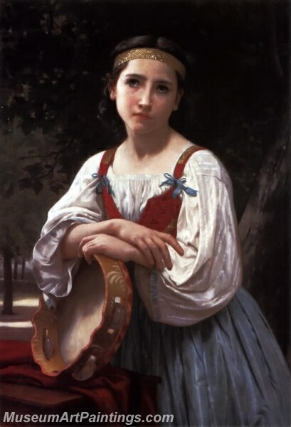 Basque Gypsy Girl with a Tambourine Painting