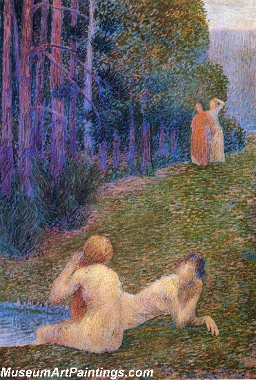 Bathers by a Stream by Hippolyte Petitjean