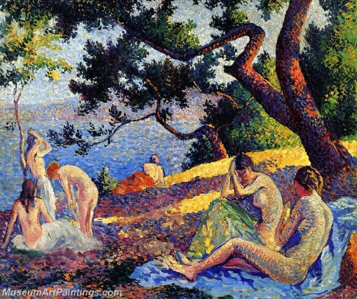 Bathers by the Sea Painting