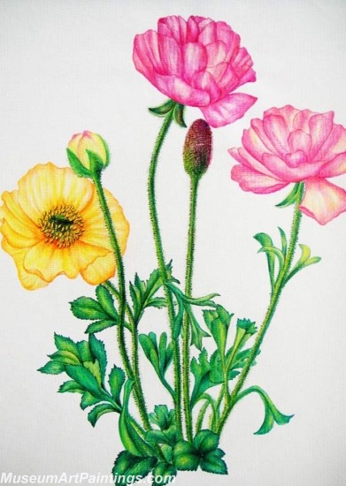 Beautiful Flower Oil Paintings 013