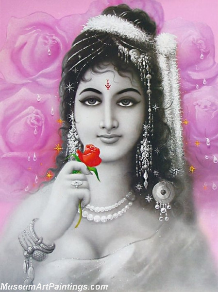 Beautiful Indian Girl Paintings The Fragrance of Love