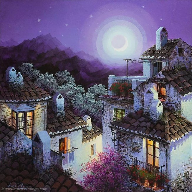 Beautiful Night Landscape Paintings BNL028