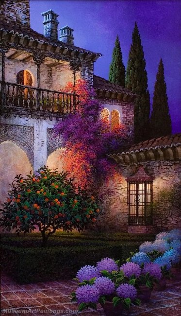 Beautiful Night Landscape Paintings BNL065