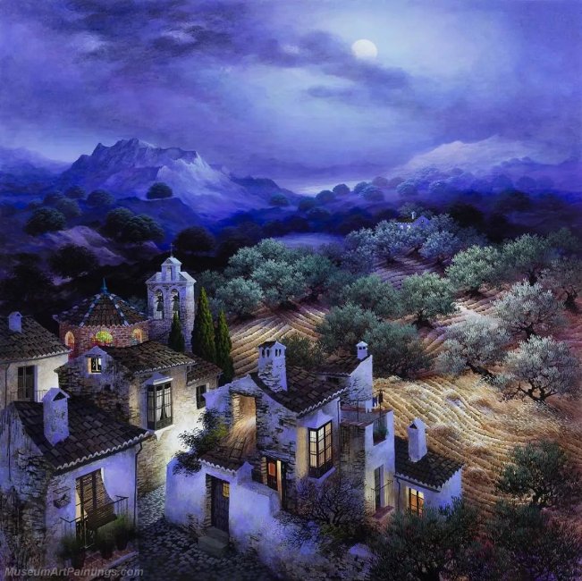 Beautiful Night Landscape Paintings BNL07