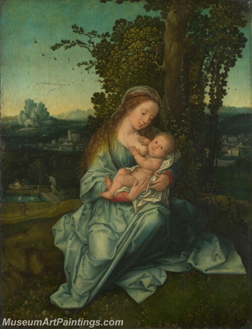 Bernaert van Orley The Virgin and Child in a Landscape Painting