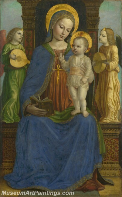 Bernardino Bergognone The Virgin and Child with Two Angels Painting