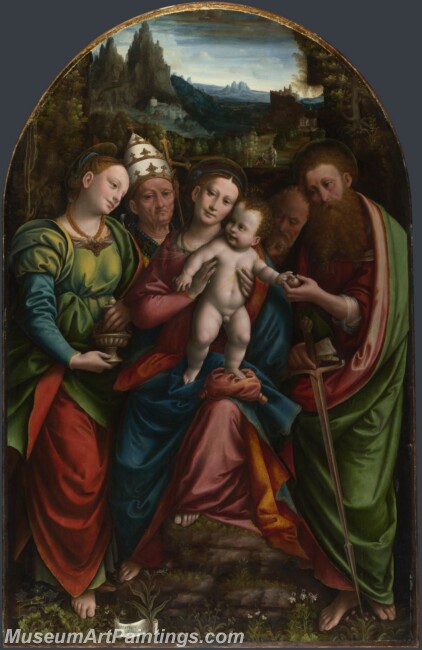 Bernardino Lanino The Madonna and Child with Saints Painting