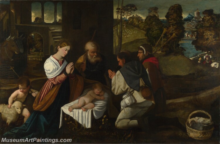 Bernardino da Asola The Adoration of the Shepherds Painting