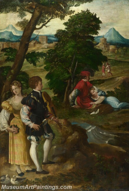 Bernardino da Asola The Garden of Love Painting