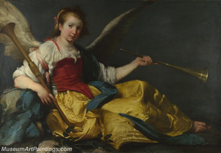 Bernardo Strozzi A Personification of Fame Painting