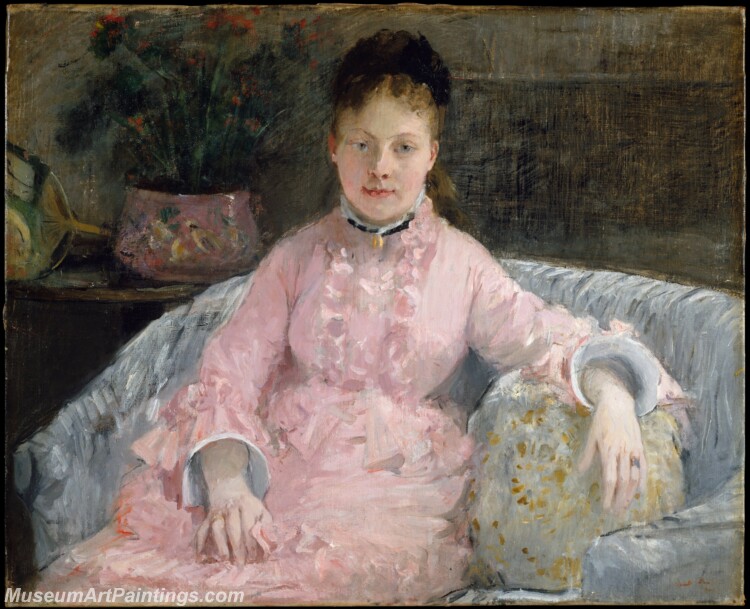 Berthe Morisot The Pink Dress Painting