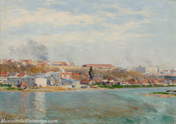 Beruete y Moret Aureliano de Madrid desde el Manzanares Painting