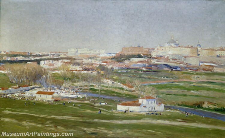 Beruete y Moret Aureliano de Vista de Madrid desde la Pradera de San Isidro Painting