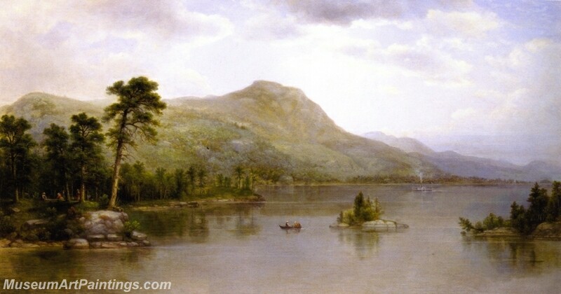 Black Mountains from the Harbor Islands Lake George Painting