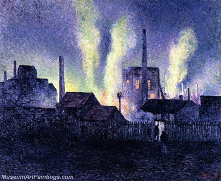 Blast Furnaces in Charleroi Painting