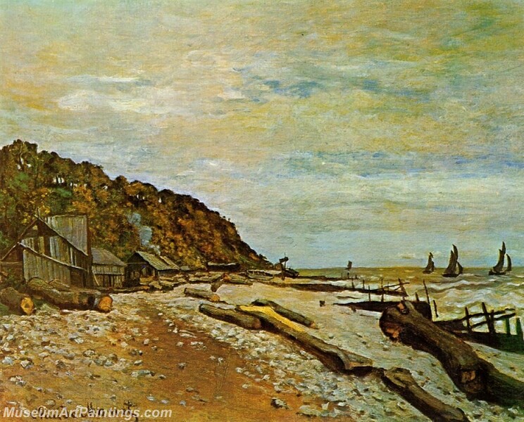 Boatyard near Honfleur Painting