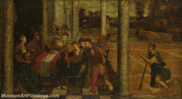 Bonifazio di Pitati Dives and Lazarus Painting