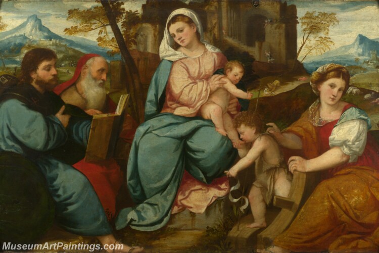 Bonifazio di Pitati The Madonna and Child with Saints Painting