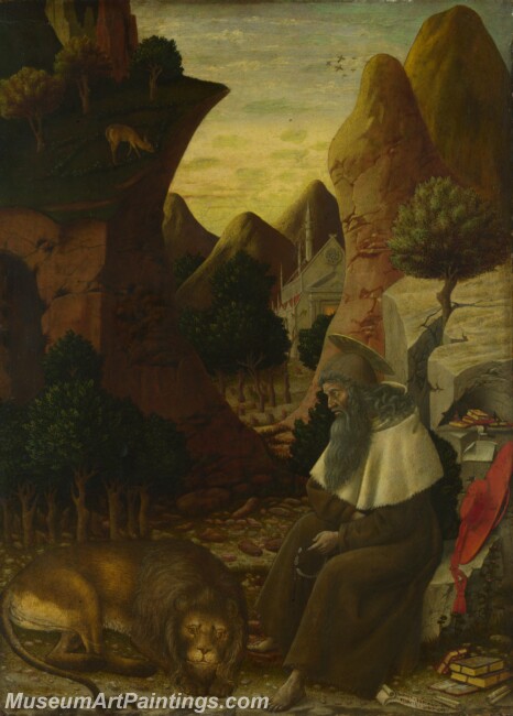 Bono da Ferrara Saint Jerome in a Landscape Painting