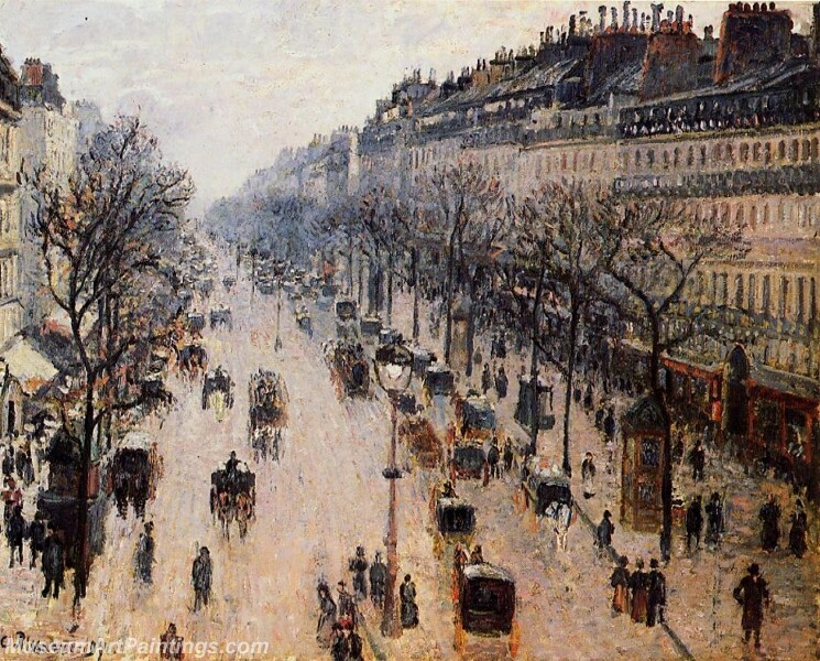 Boulevard Montmartre Winter Morning Painting