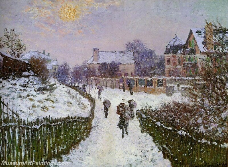 Boulevard St Denis Argenteuil Snow Effect Painting