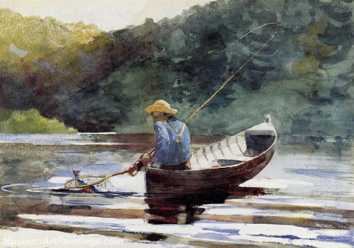 Boy Fishing Painting