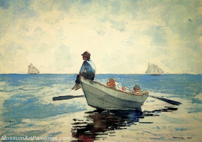 Boys in a Dory Painting