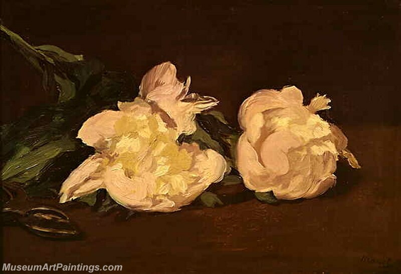 Branch of White Peonies with Pruning Shears Painting