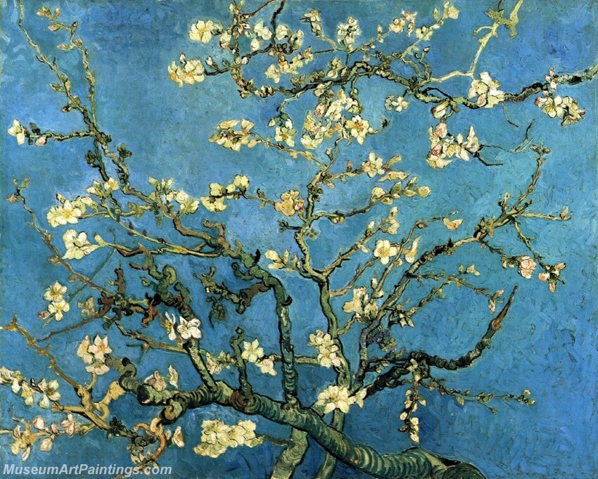 Branches with Almond Blossom Painting