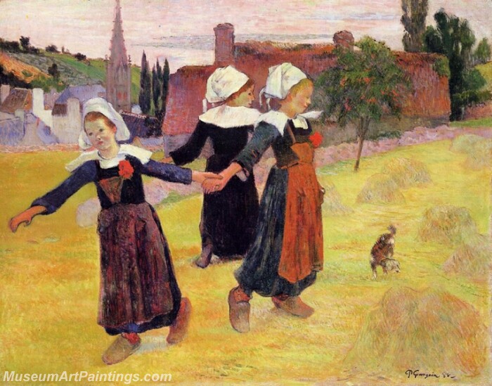 Breton Girls Dancing Painting