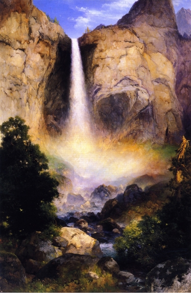 Bridalveil Fall Yosemite Valley by Thomas Moran