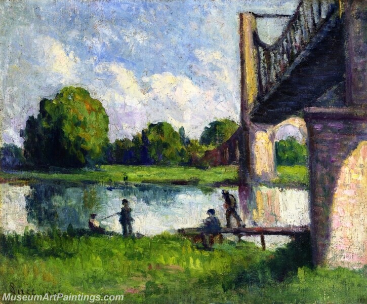 Bridge near Angers Painting