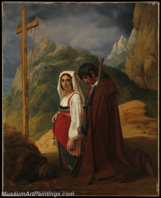 Brigand and His Wife in Prayer Painting